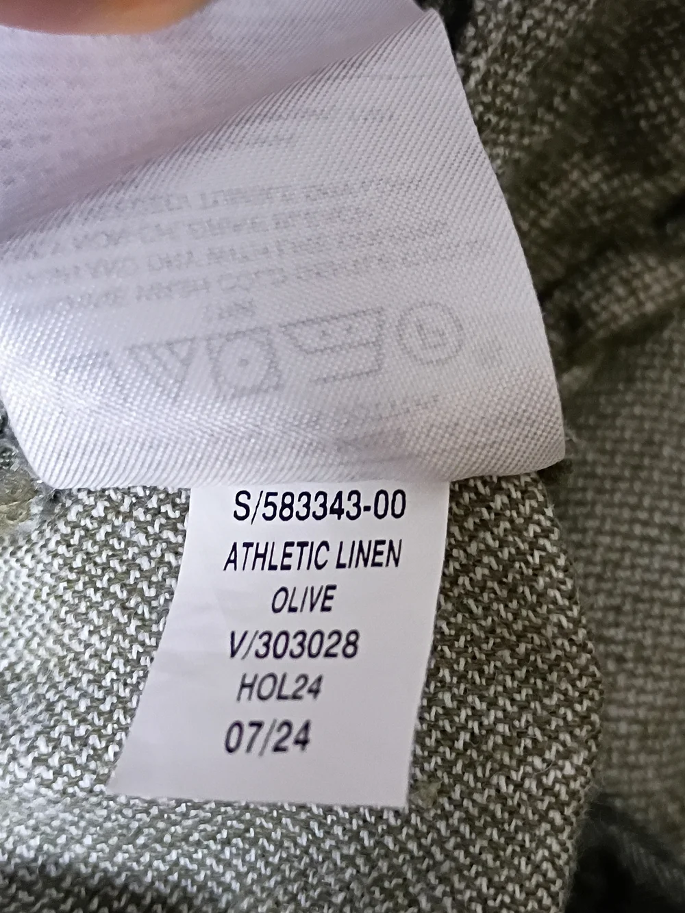 Banana Republic Mens Athletic Fit Linen Blend Trousers 33X27 Sage Drawstring